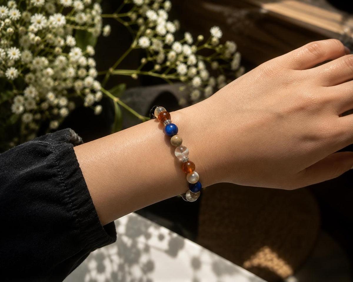 Colorful Recycled Glass Harmony Bracelet, Music-Inspired Jewelry