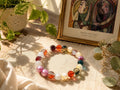 Colorful Recycled Glass Bracelet, Abstract Mirror-Inspired Jewelry