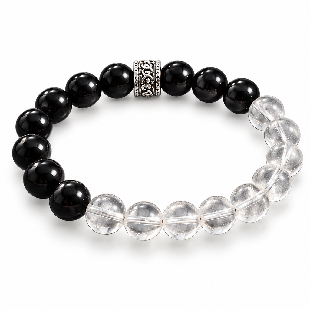 Clear Obsidian Bracelet — clean studio view on white background.