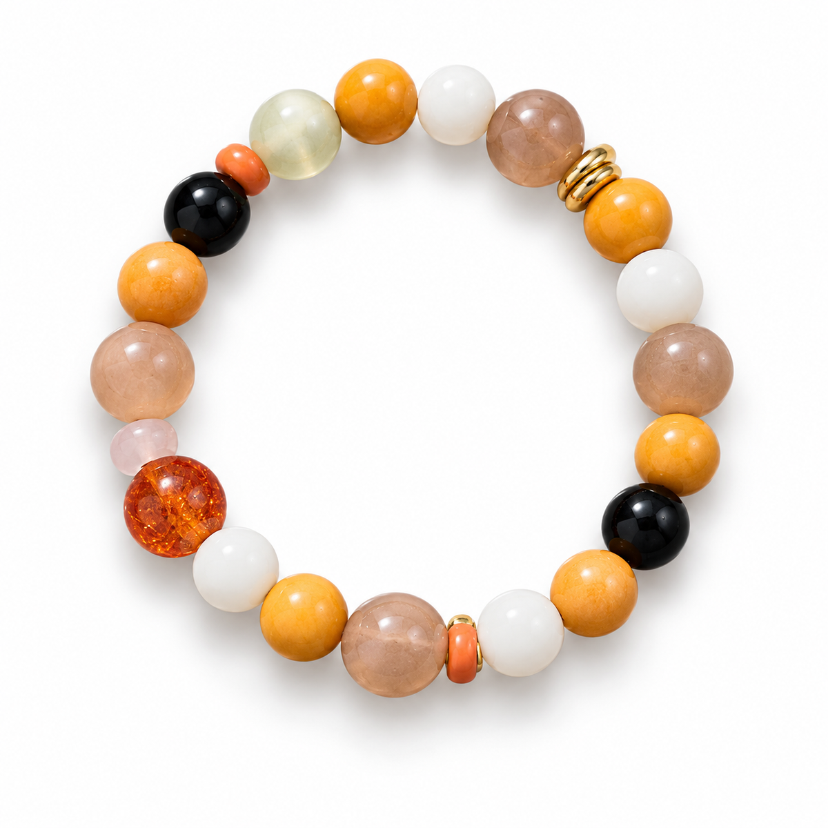Fall nature bracelet — clean studio view on white background.