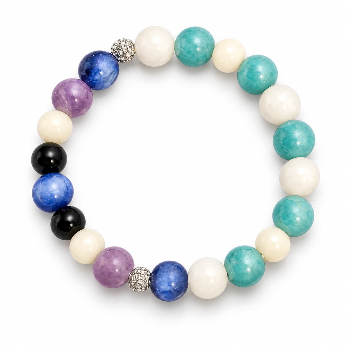 Ocean water bracelet — clean studio view on white background.