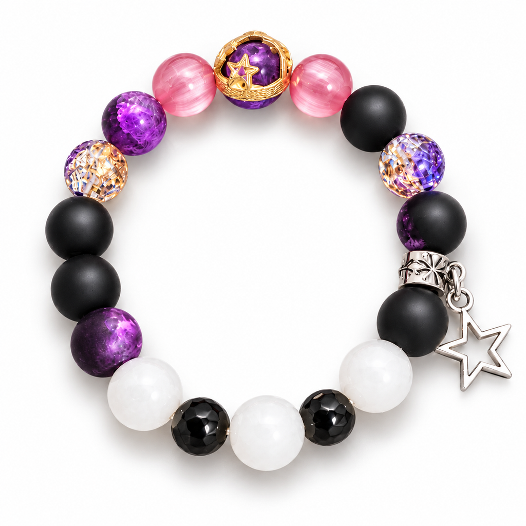 Stary dark Knight bracelet — clean studio view on white background.